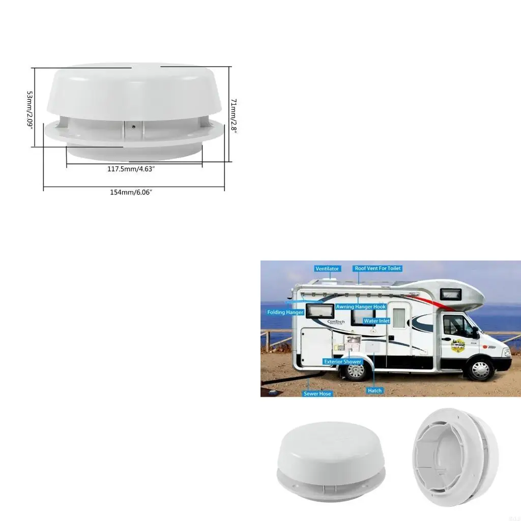 

Круглая сантехника RV Supping Vent Comper Comper Speat- для RV Trailer Motorhome RV крыша крыша крышка крышки крышки