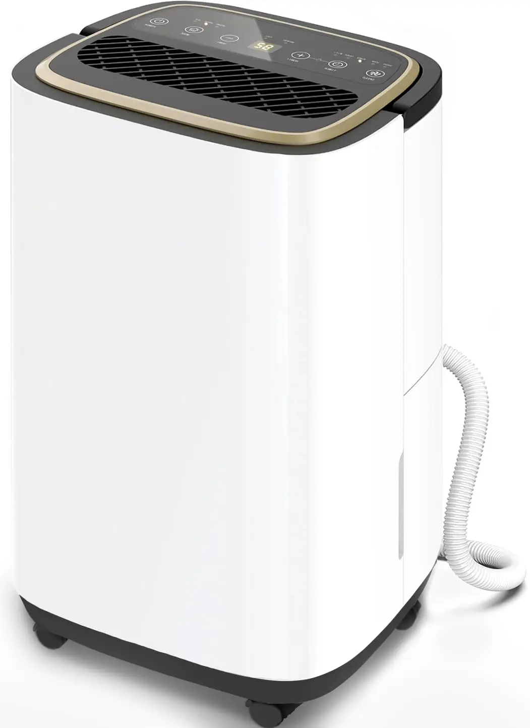 

5000 Sq.Ft Dehumidifier for Basement with Drain Hose, 50 Pint Large Best Compressor Dehumidifiers for Home or Garage, Smart Humi