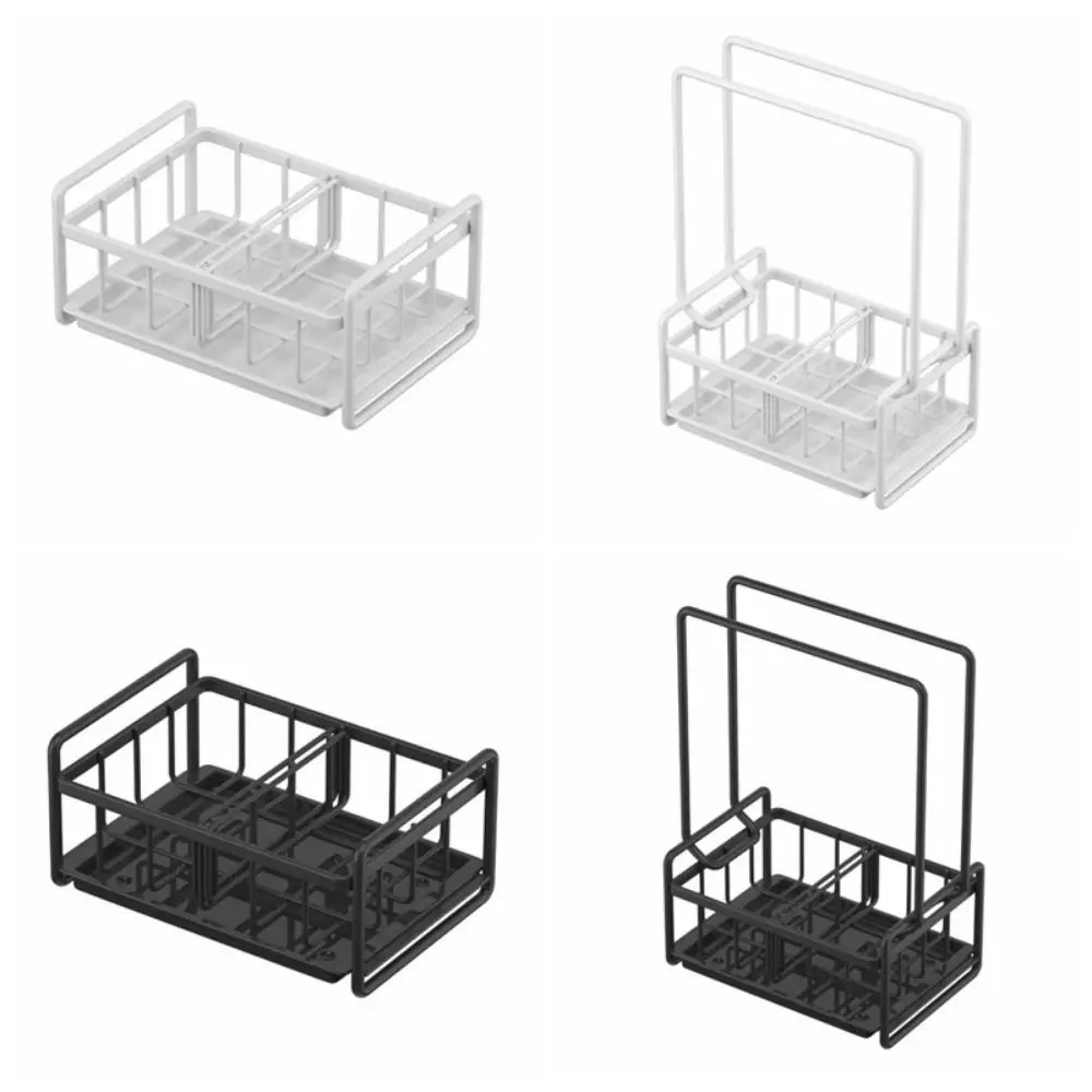 

Self-Draining Kitchen Sink Organizer Carbon Steel No Drill Kitchen Sink Drainage Rack Quick Dry Rustproof Sink Storage Rack Home