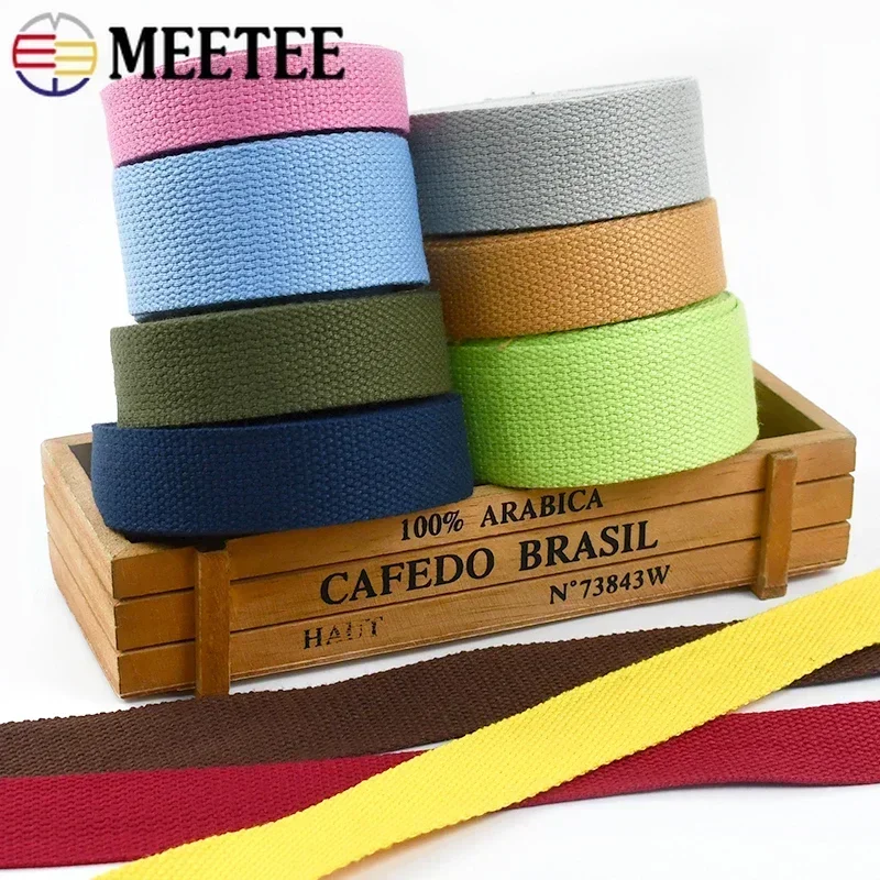 5Meter 20/25/32/38Mm 2Mm Banden Voor Riem Polyester Canvas Lint Rugzak Riem Bias Tape Diy Kledingband