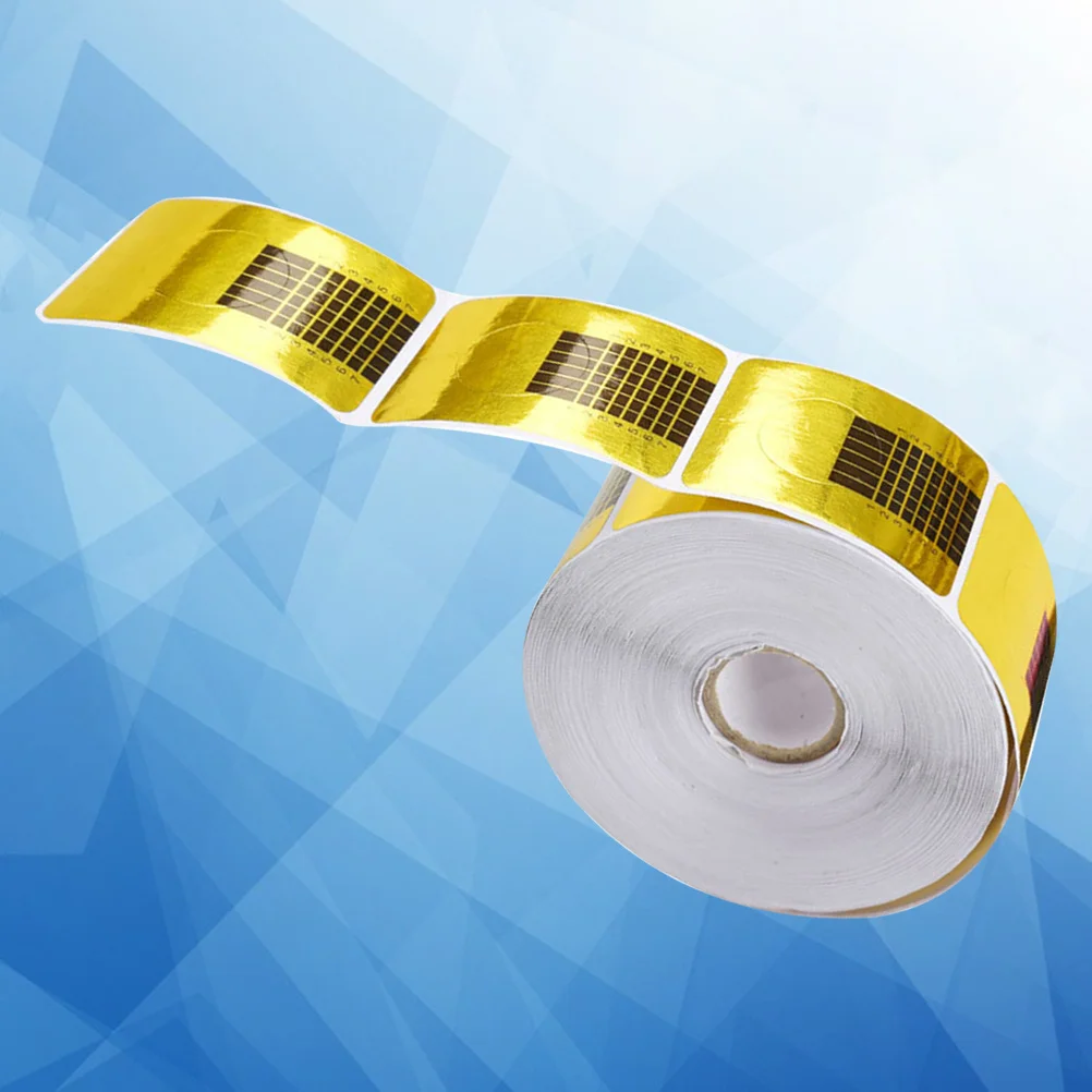 500pcs Forms Golden Square Nail Art Guide Stickers For Acrylic Uv Gel Extensions Manicure Extension Tool Kit Nail Tips