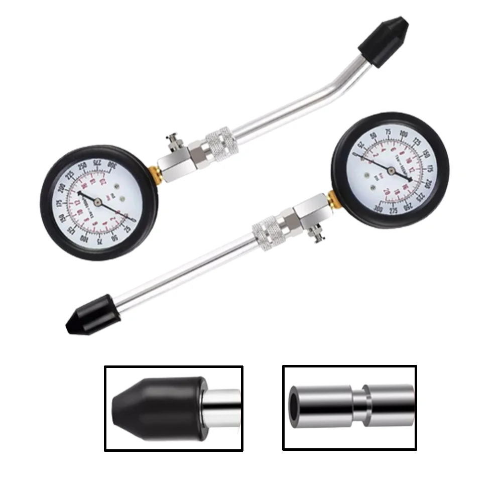 0-300psi Gasoline Engine Compression Tester Auto Petrol Gas Engine Cylinder Automobile Pressure Gauge Tester Automotive Test Kit