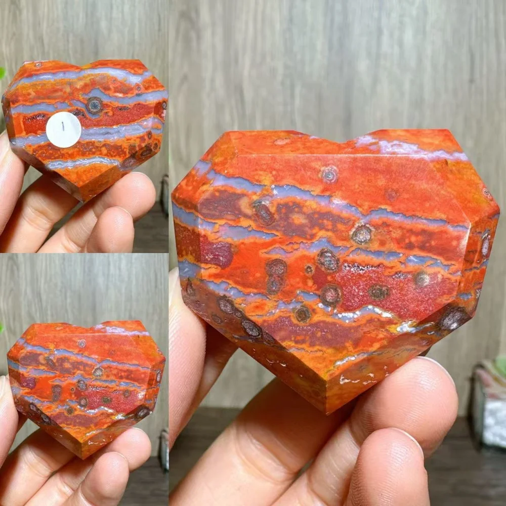 

1 шт. Натуральный, отполированный вручную, резной камень океанического яшмы в форме сердца, целебный кристалл, энергия Рейки, украшение для дома, талисман удачи, камень для медитации