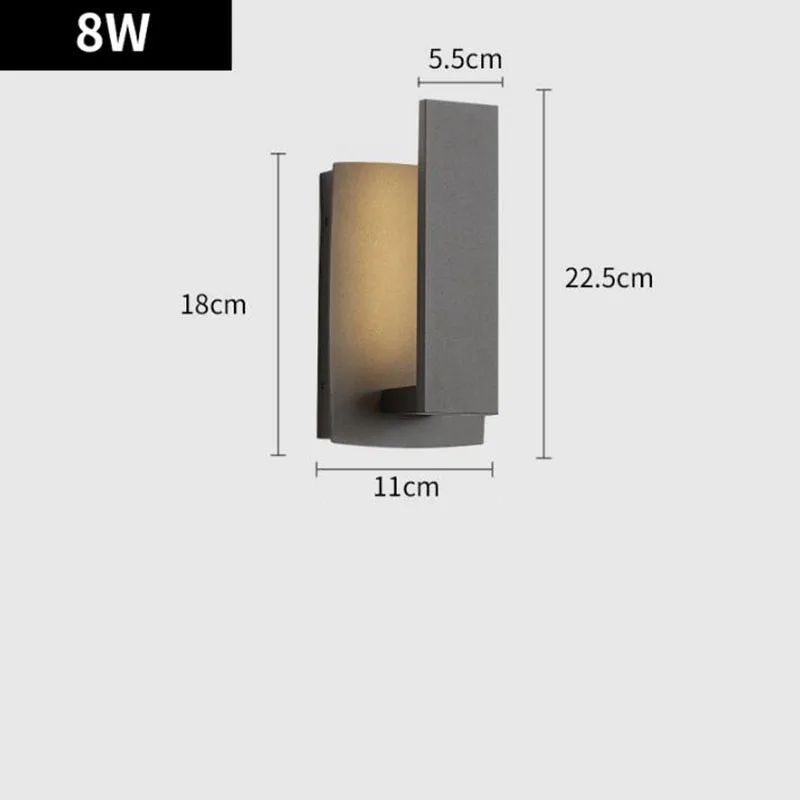 Outdoor LED Wall Lamp Waterproof IP65 Aluminium Interior Wall Light For Bedroom Living Room Corridor Indoor Outdoor Lighting