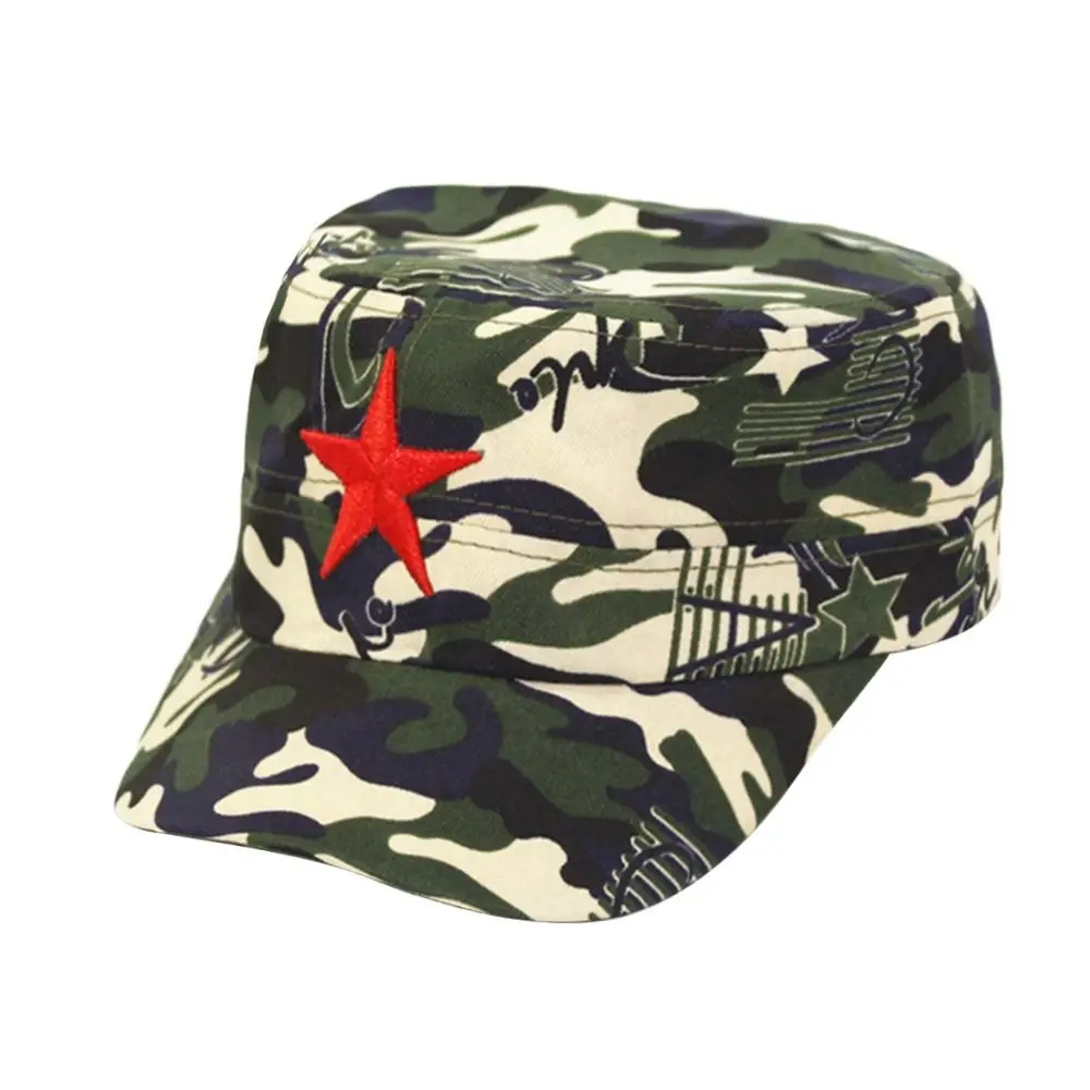 Men Unisex Casual Hat Baseball Cap Cadet Hat Breathable Combat Fishing Flat Adjustable Cap