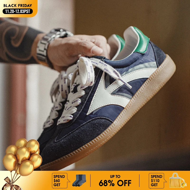 

Maden Retro 70S Patchwork Upper Casual Shoes for Men Rubber Sole Lightweight Non-slip Sports Casual Sneakers Comfortable Shoes