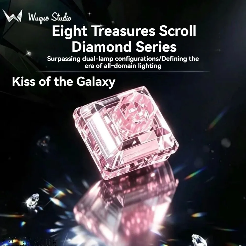 4pcs WS Wuque Studio Babao Diamond Series Galaxy Kiss Pink Diamond Magnetic Switch for Magnetic Switch Keyboard