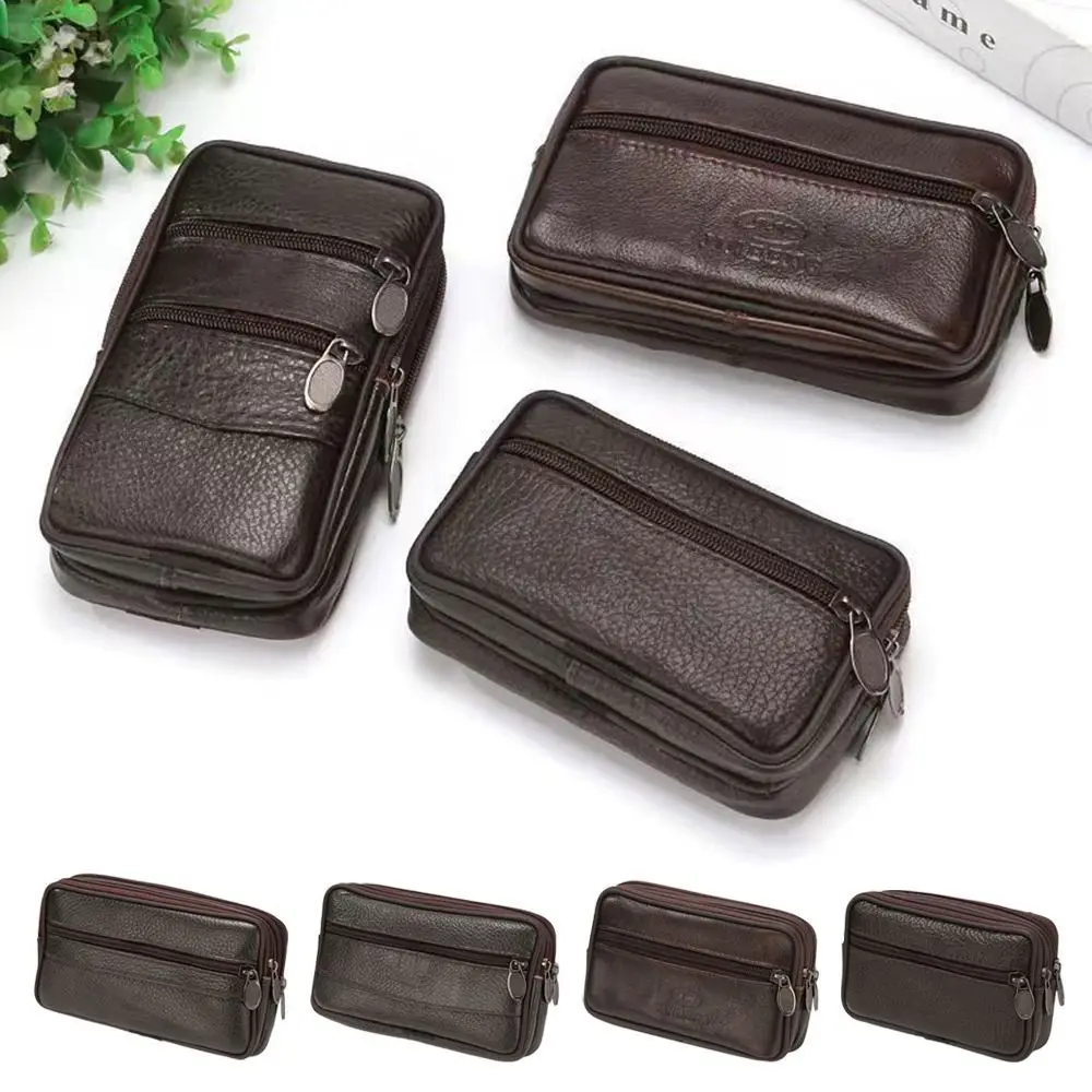 Nueva Bolsa de Cintura para Teléfono de Cuero PU, Bolsa Multifuncional para Teléfono, Impermeable, para Uso Diario