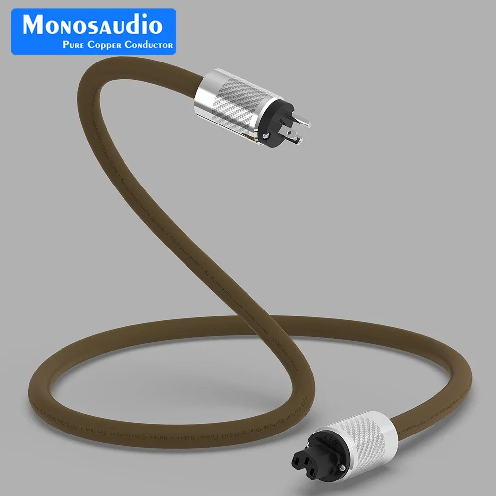 

Monosaudio P905 4N OFC Copper Power Cable 3.0Sq eu/us Audiophile Power cord 16mm 2Layer Shield used in professional studio