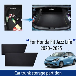 Car Accessories For Honda Fit Jazz Life GR 2020~2025 2021 MK4 Trunk Storage Partition Multifunction Storage Auto Interior Parts