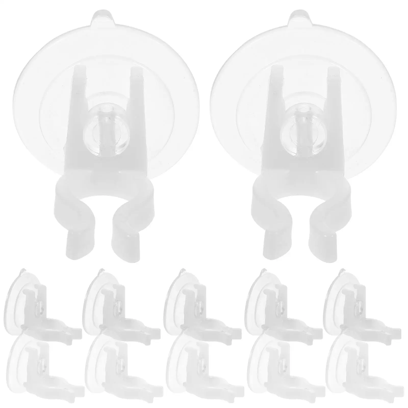

12 Pcs LED Suction Cup Accessories Heavy Duty PVC Clear Holder Window Glass Electric Flameless Operated Christmas