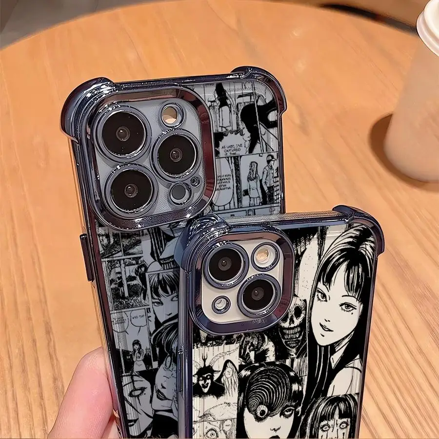 حافظة لهاتف آيفون 12 14 17 Air 13 11 15 Plus 16 Pro Max غطاء هاتف ناعم J-Junji Ito Comics