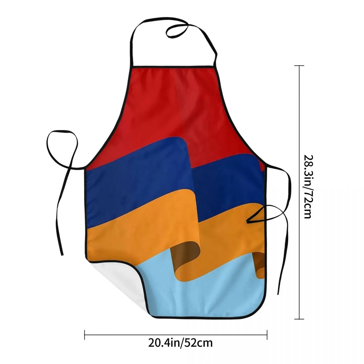 Armenian Tricolor Aprons Chef Cooking Cuisine Tablier Waterproof Bib Kitchen Cleaning Pinafore for Women Men