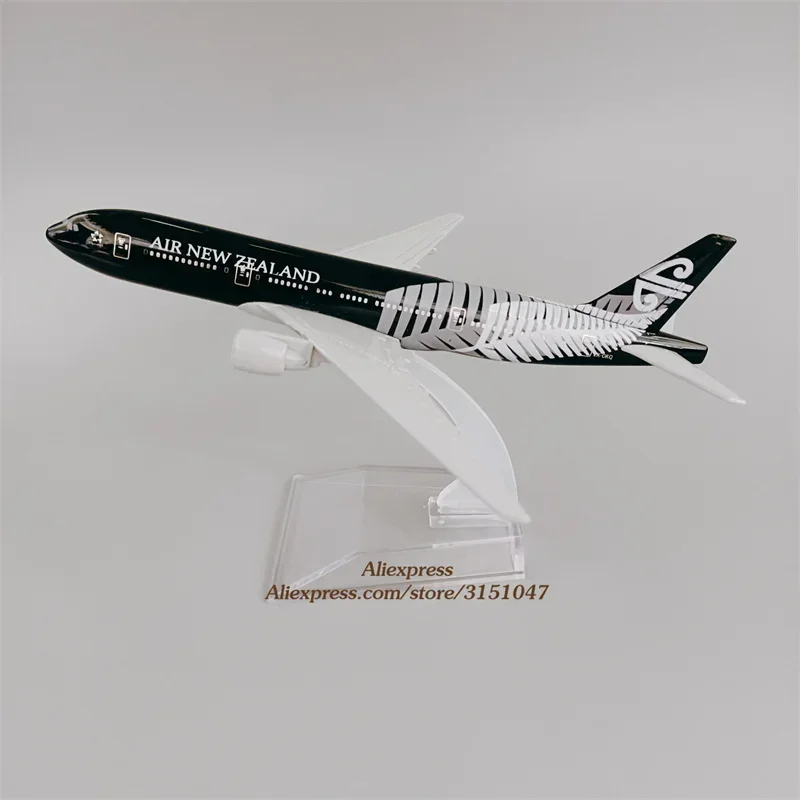 

16cm Black Air NEW ZEALAND Airlines Boeing 777 B777 Airways Diecast Airplane Model Plane Model Alloy Metal Aircraft Kids Gifts