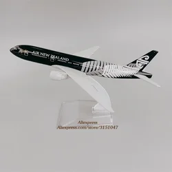 16cm Black Air NEW ZEALAND Airlines Boeing 777 B777 Airways Diecast modello di aereo modello di aereo in lega di metallo aereo regali per bambini