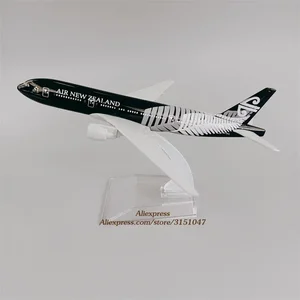 16 cm Black Air New Zealand Airlines Boeing 777 B777 Airways Diecast Modelo de avión Modelo de aviones de metal de aleación Regalos para niños 8 Mejor modelo de avión de ventas Air New Zealand - №4