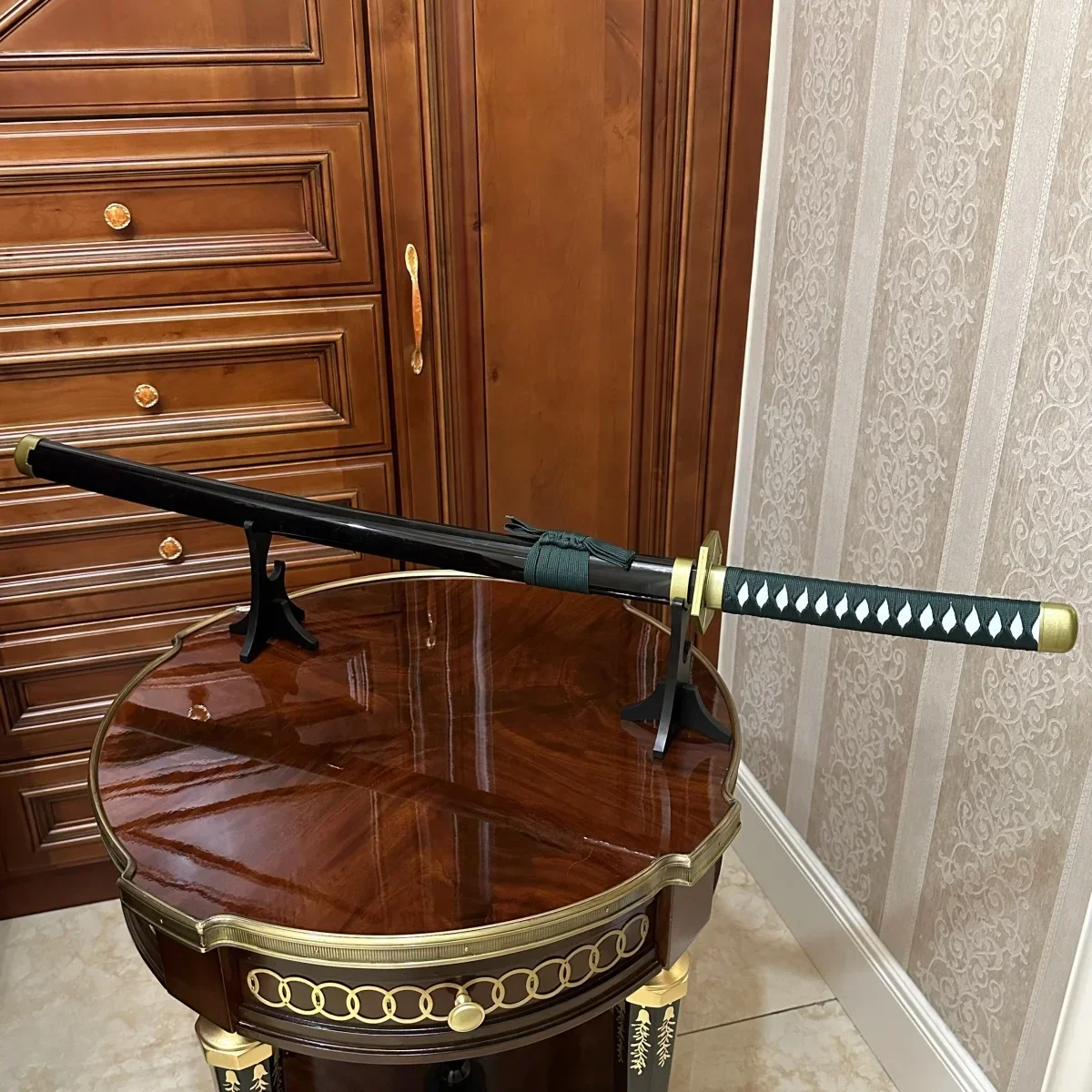 39.3 inch Bleach Aizen Sousuke Houten Katana Zwaard Katana Sabel Ninja Mes Originele Samurai Sabel Cosplay Accessoires Prop Speelgoed