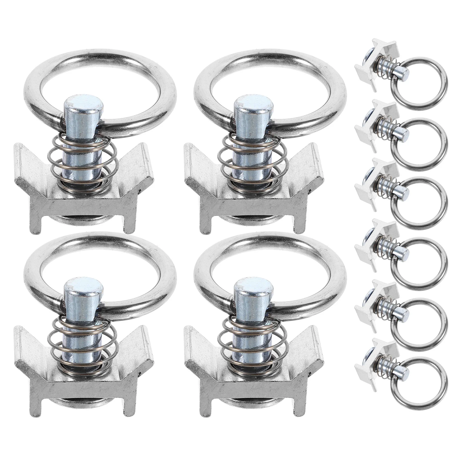 10 قطعة التعادل أسفل الصلب واحد المناسب مرساة البضائع التعادل أسفل السكك الحديدية المناسب شاحنة السرير السلامة يا حلقة مكافحة قطع الاتصال #6