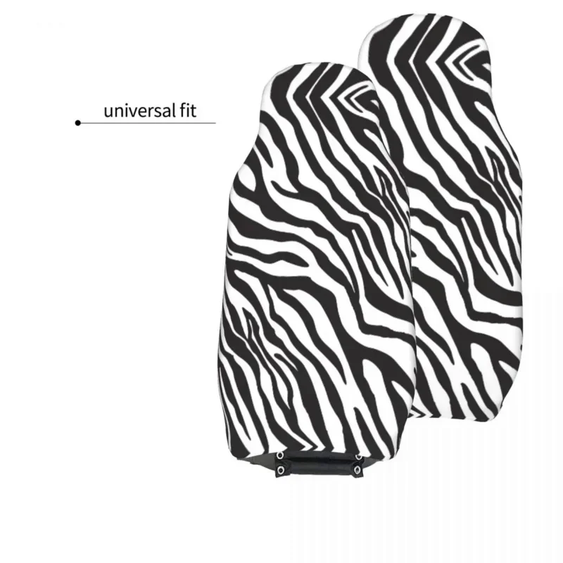 Zebra Print Pattern Universal Car Seat Cover Protector Interior Accessories Travel Stripes Seat Covers Fabric Hunting