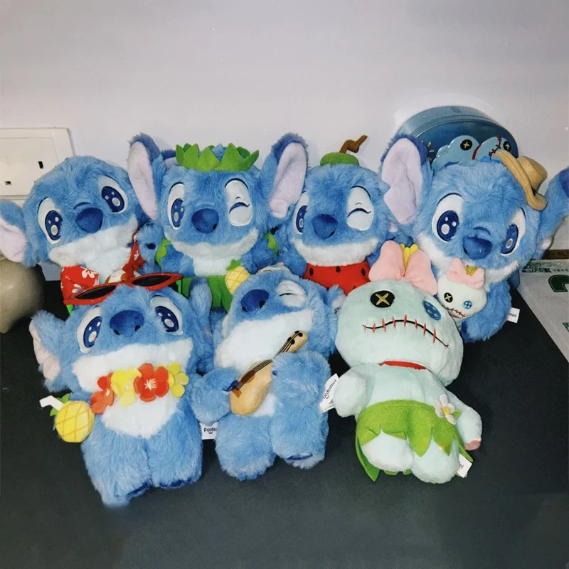 

New Original Genuine Disney Stitch Fantasy Summer Series Blind Box Welcome To Hawaii Trendy Blind Boxes Pendant Ornament Toys