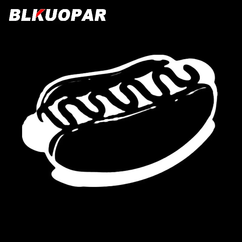 BLKUOPAR Hotdog Bun Ketchup Mustard Graphics Car Stickers Sunscreen Decal Vinyl Creative Air Conditioner Windows Car Styling