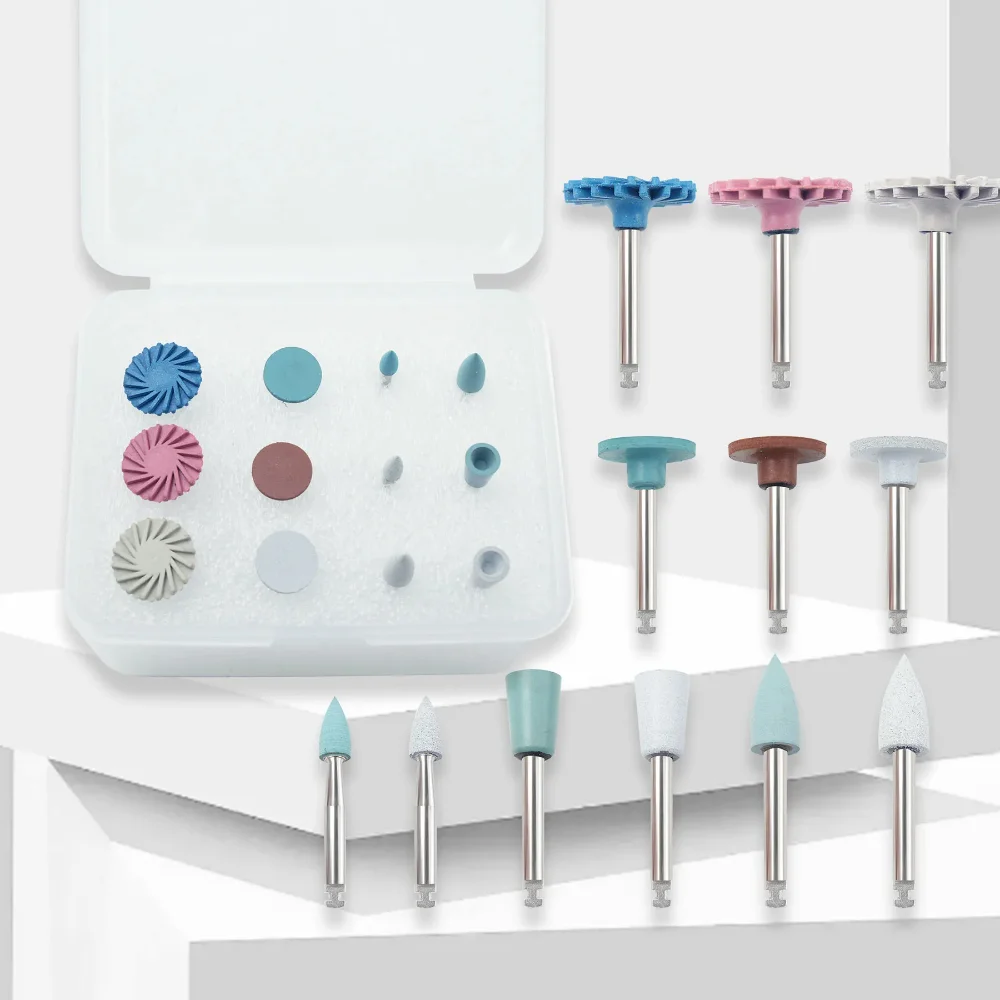 

Стоматологический 12 шт. полировальный круг из резиновой смолы RA Pk004, набор спиралей для шлифовки и отделки композитной смолы, стоматологические инструменты