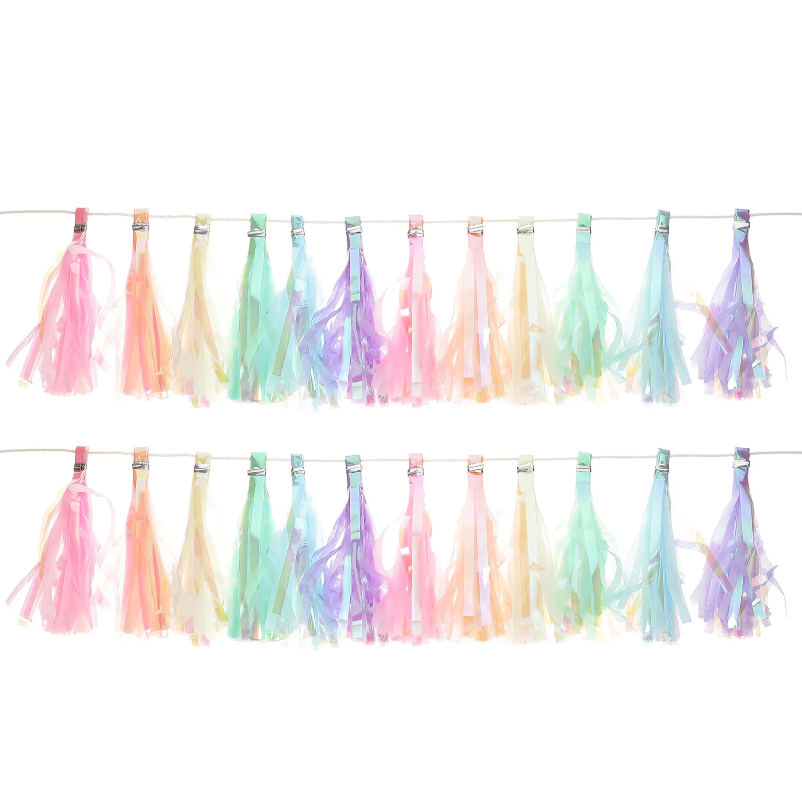 

2Pcs Paper Tassel Garland Ribbon Banner Decoration Hanging Garland Backdrop for Wedding Birthday Shower Christmas Party