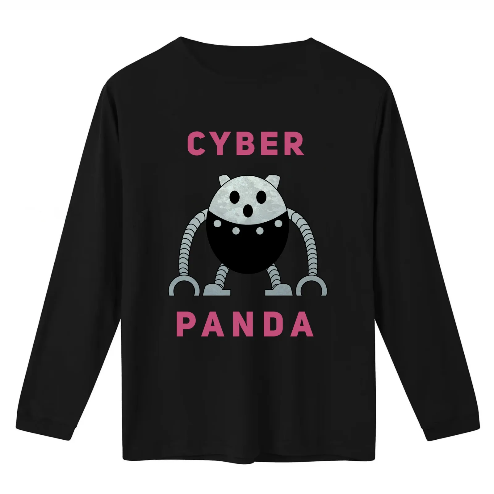 Cyber Panda T-Shirt Summer Casual Cotton Tee Oversized Streetwear Tops Vintage Graphic Print Loose Fit Short Sleeve