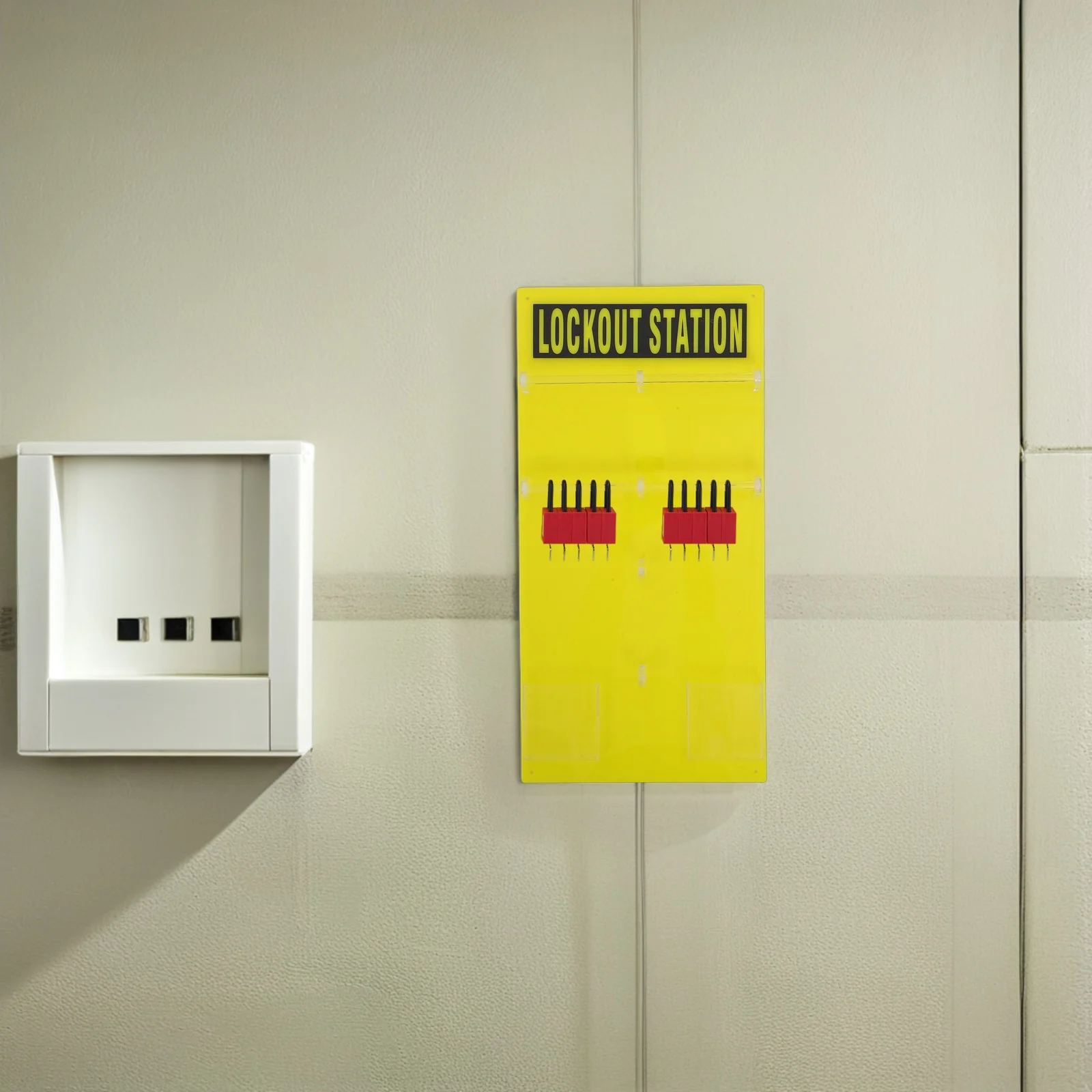 

Станция Loto: сверхмощный шкаф с блокировкой, настенный безопасный органайзер для промышленной блокировки, доска для хранения устройств с замком Tagout