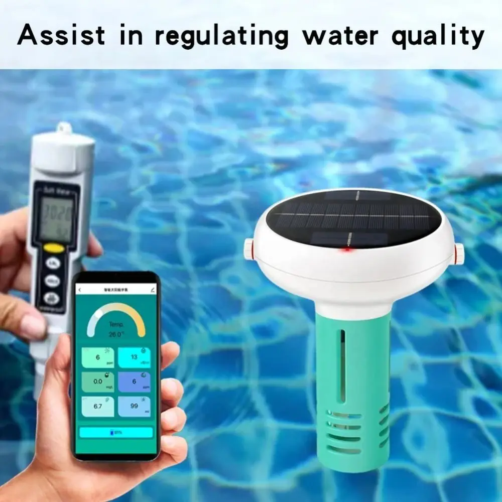 

PH/ORP/EC/Temp/CL/Salt Intelligent Chlorin Meter Floating Waterproof Design WiFi Water Quality Tester Long Battery Life