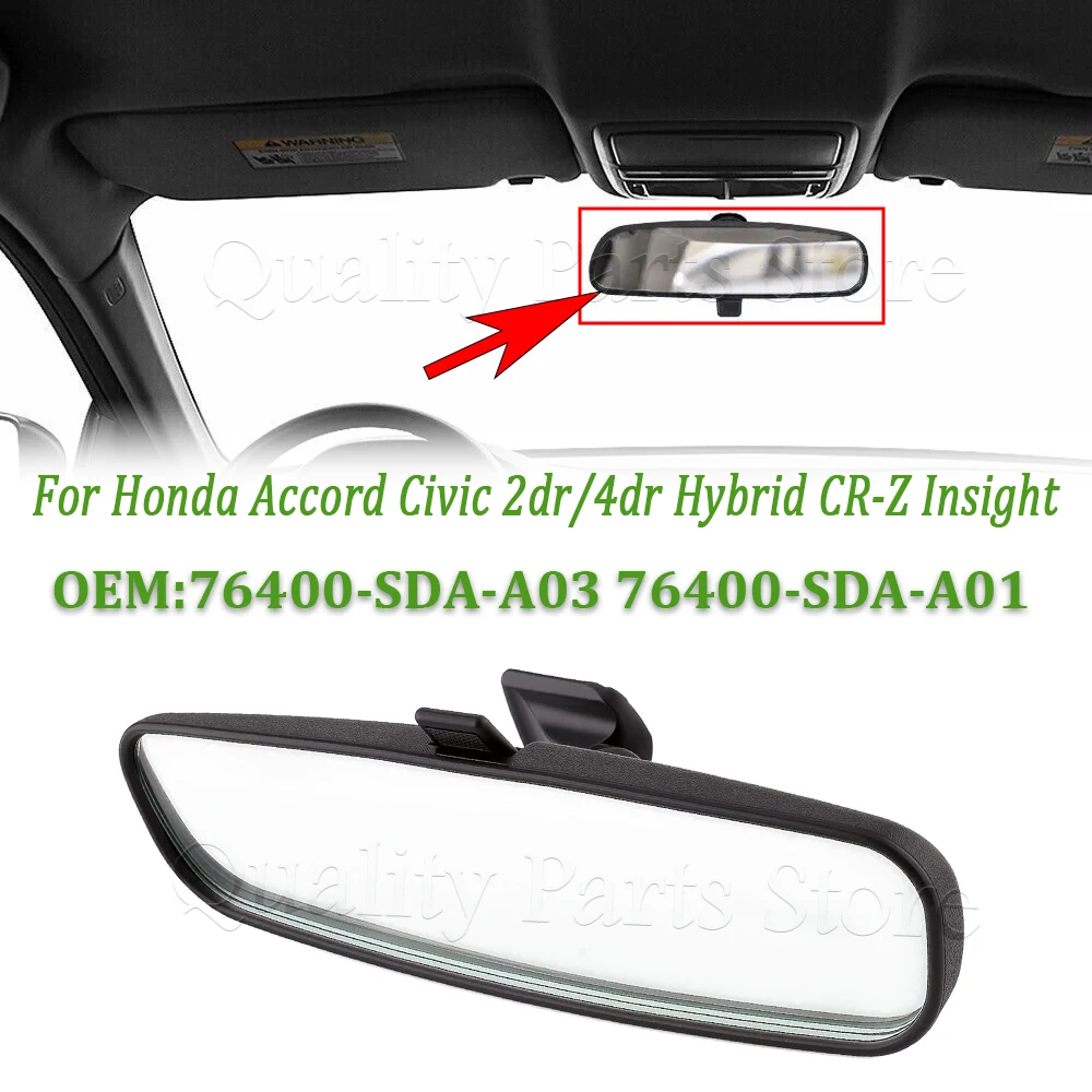 

Автомобильное зеркало заднего вида, новое 1 шт., внутреннее зеркало заднего вида для Honda Accord Civic 2/4dr Hybrid CR-Z Insight 2003-2016 76400-SDA-A03