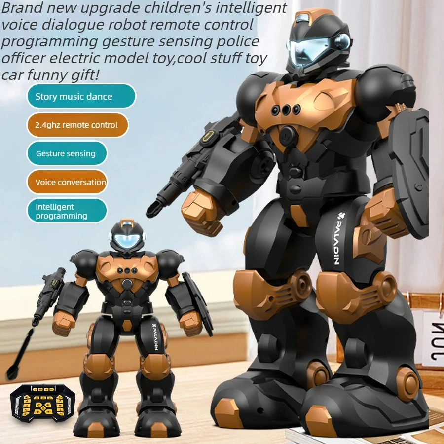 Cool Stuff Toy Car Funny Gift-31cm Intelligent Rc Robot,Voice Dialogue Robot,Gesture-sensing Rc Cars,Toys for Boys,Fidget Toys