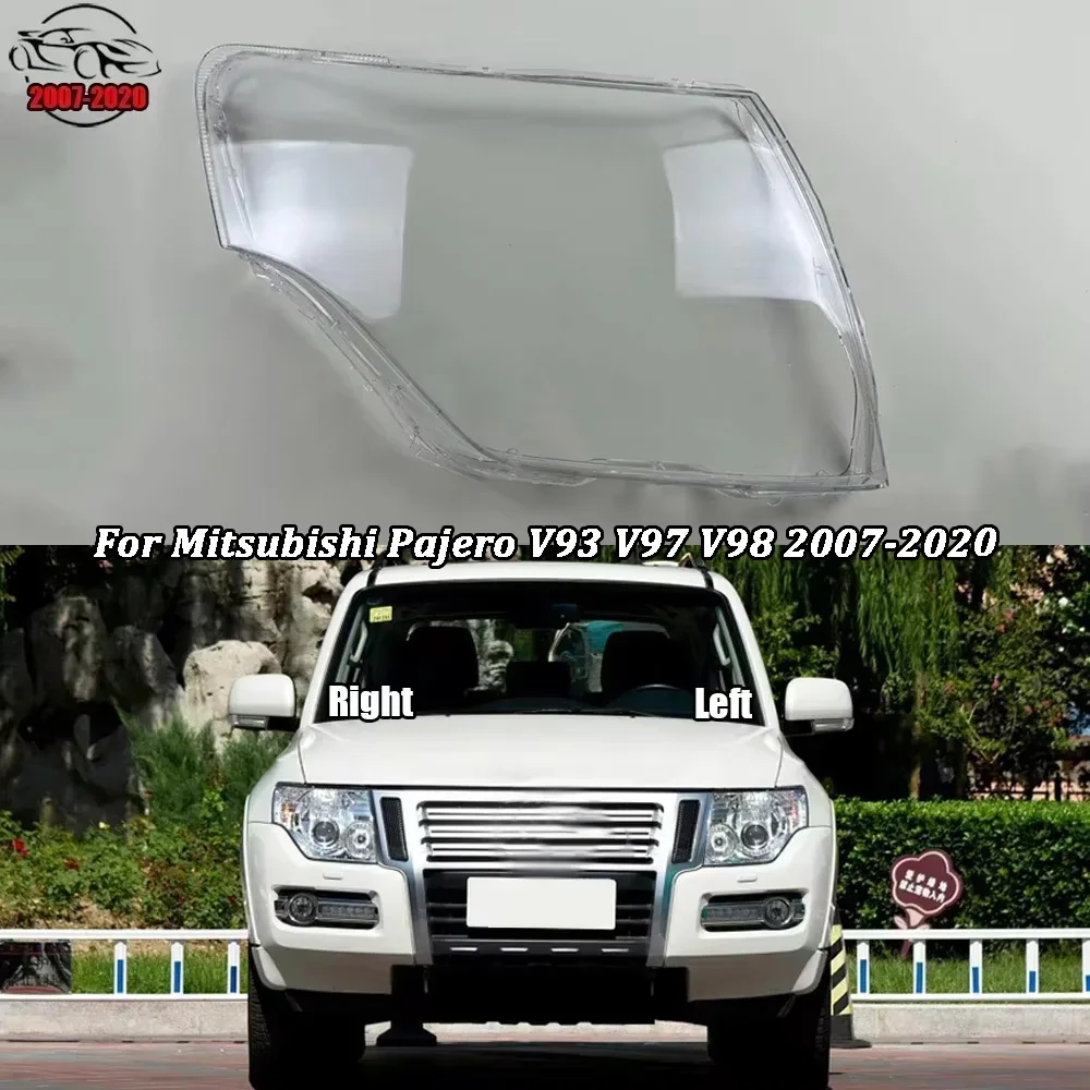 For Mitsubishi Pajero V93 V97 V98 2007-2020 Headlamp Cover Transparent Headlight Shell Lens Plexiglass Auto Replacement Parts