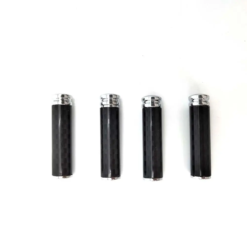 4Pcs Carbon Fiber Auto Interior Door Lock Knob Pins Trim Set For BMW Benz 35x8mm
