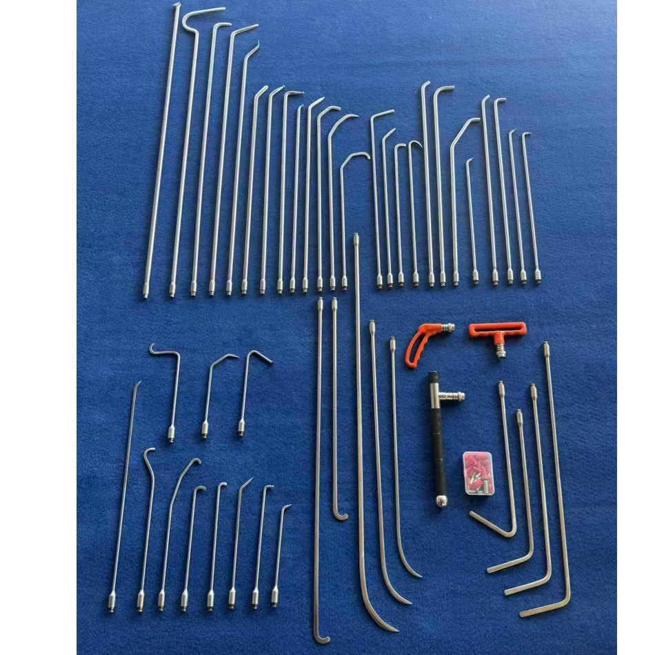 45 Pcs PDR  Hook And Rod Tools Auto Hail Dent Hook Tools Rod Car Small Dent Removal Tools