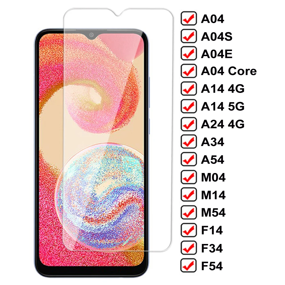 9h hd gehärtetes Glas für Samsung Galaxy A05 A15 A25 A35 A55 Displays chutz folie A04 A14 A24 A34 A54 F04 F14 F34 F54 Schutz folie