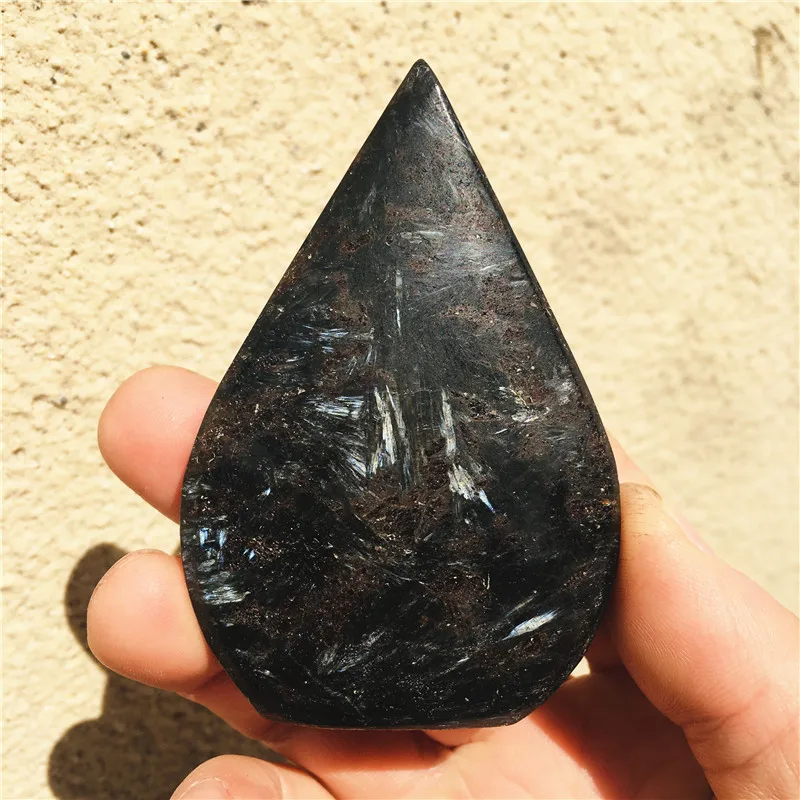 8cm Natural crystal firework stone with Torch blue luster for home decoration