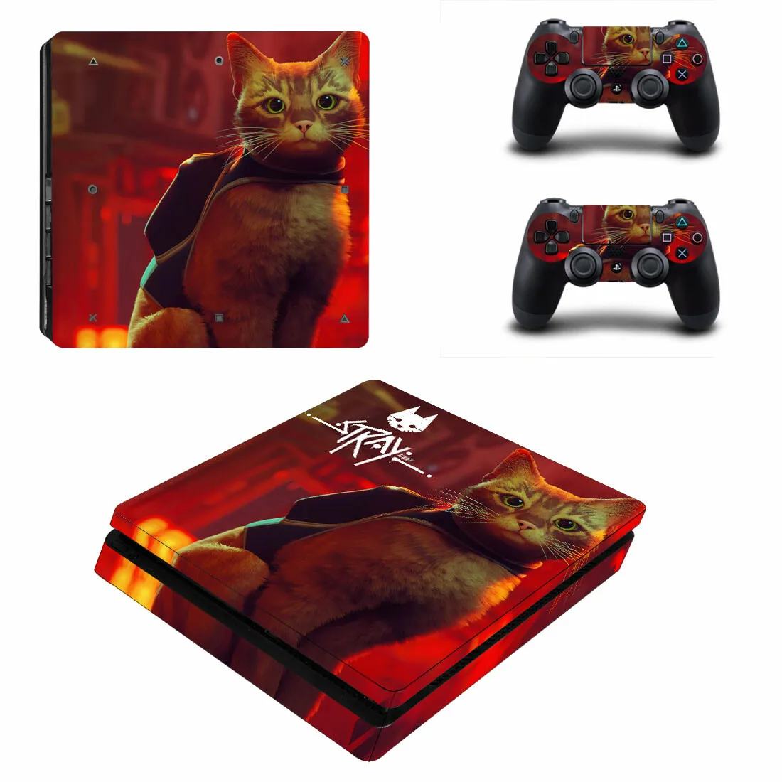 Stray Cat PS4 Slim Skin Sticker Decal Cover Protector For Console and Controller Skins Vinyl