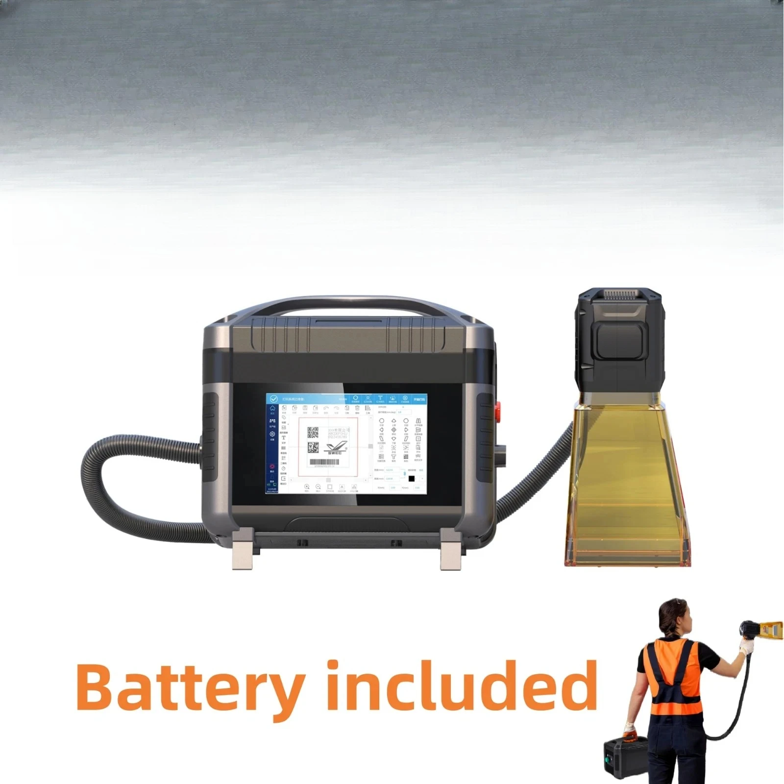 30W Handheld Portable Marking Machine with 100mm Lens