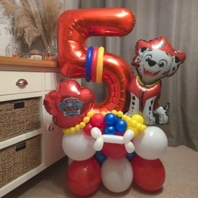 Cartoon Paw Patrol Themen Ballon Party Dekoration Lieferungen Rettung Hund Welpen Aluminium Folie Ballon Kinder Geburtstag Geschenk