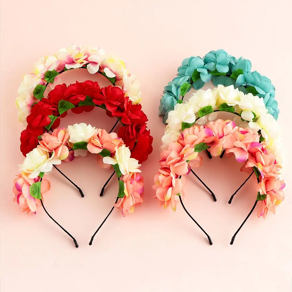 Bohemia Headdresses Princess Wedding Party Beach Headwear Women Flower Headband Bride Headhoop