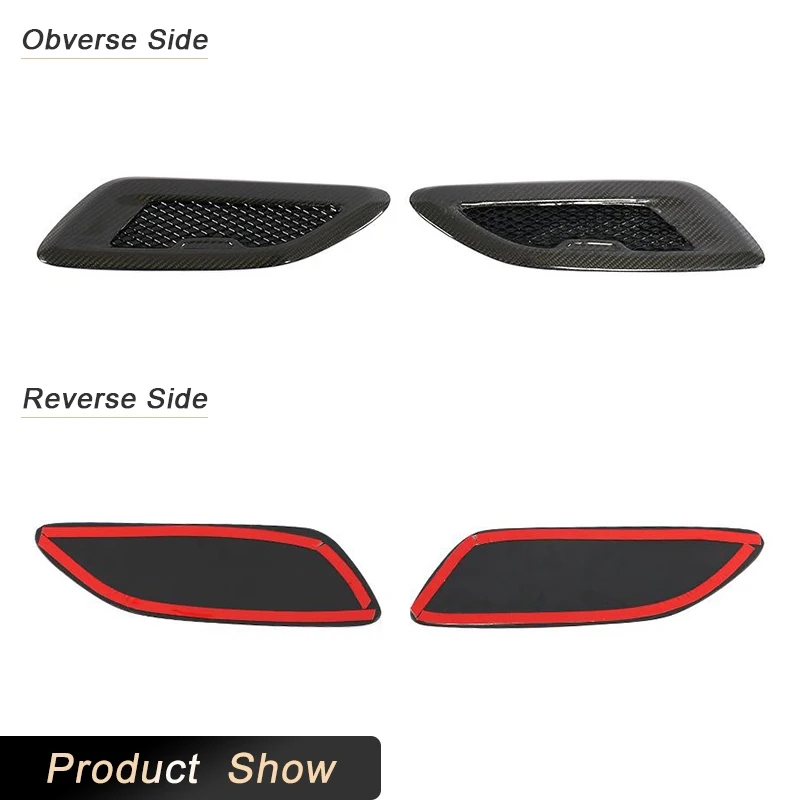Universal Carbon Fiber Car Front Hood Bonnet Air Vents Trim for BMW F80 F82 F83 E46 E90 for Audi A3 A4 A5 S3 S4 S5 for Benz W205 - view 6