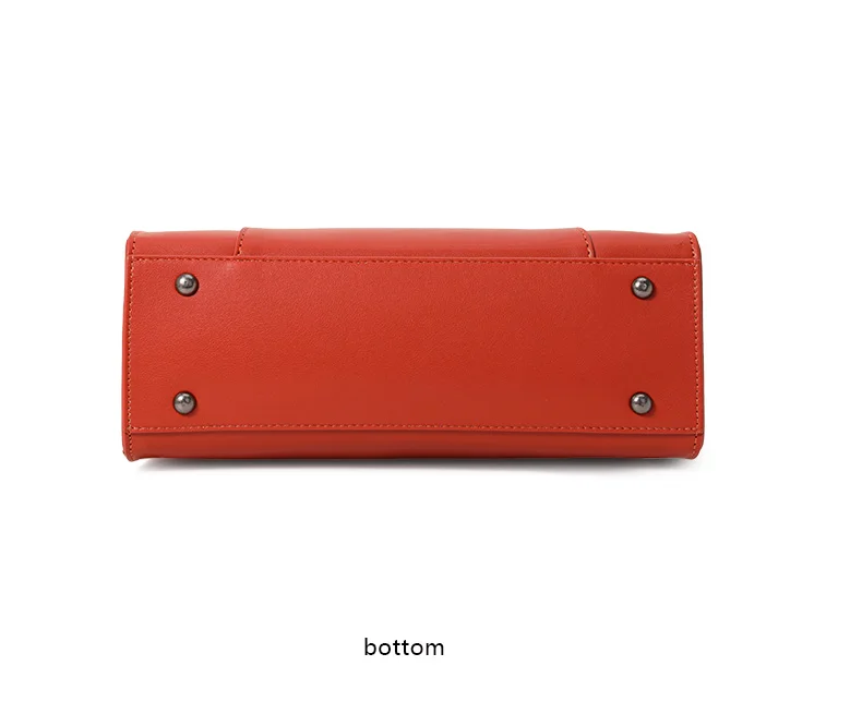 Damen-Handtasche aus Glattleder mit Rundem Ringgriff, Elegante Henkeltasche, Damen-Umhängetasche für Arbeit und Alltag – Detail 13