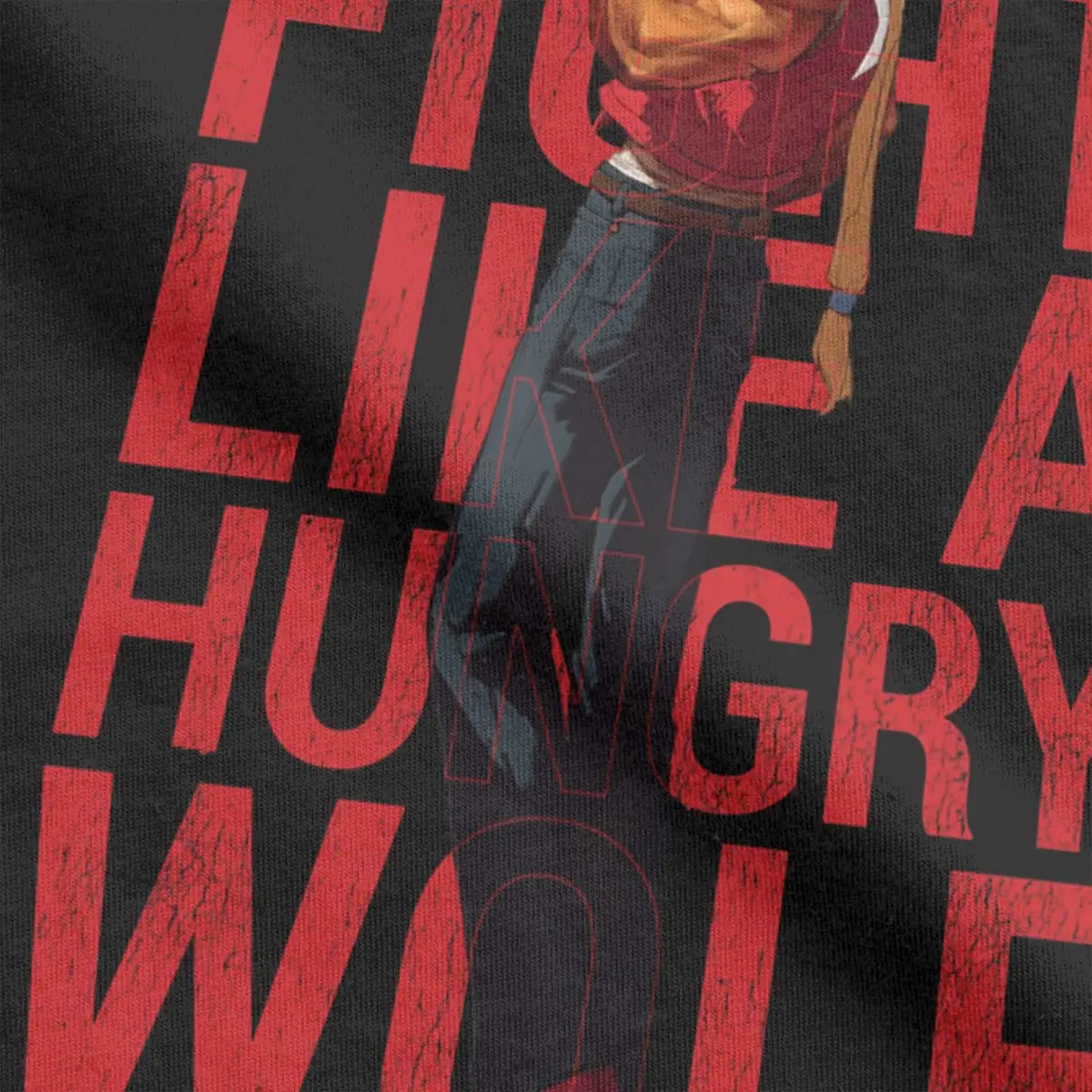 Hungry Wolf Dojo Gym King Of Fighters Kof Terry Bogard Geese Howard Snk Pure Cotton Clothing Short Sleeve Unique T-Shirt for men