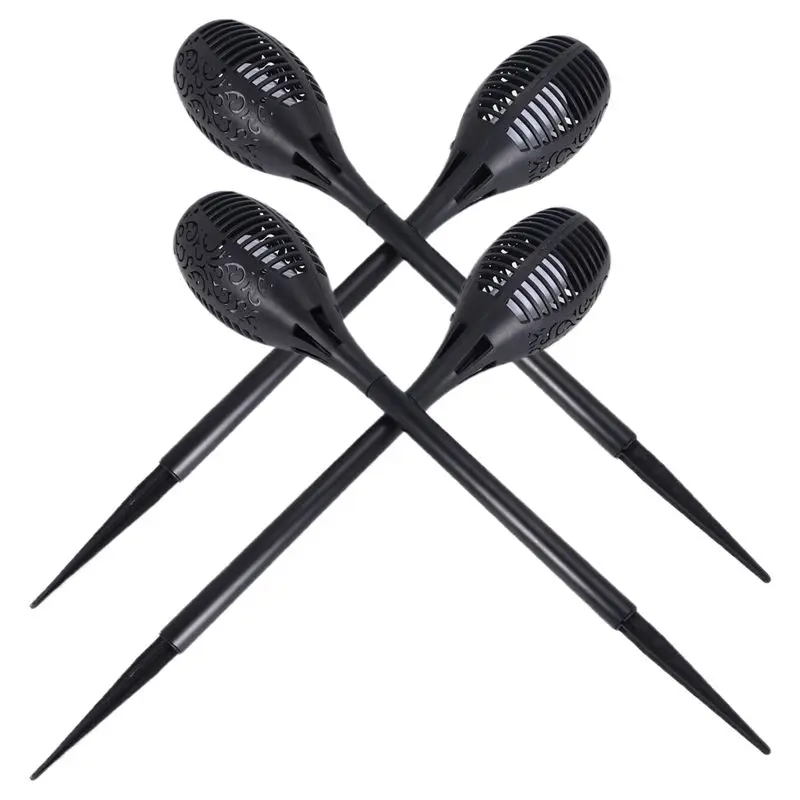 ABLU-Solar Lights Outdoor Garden, 4-Pack 33 LED Solar Flame Lights Solar Powered Lights Solar Pathway Lights, IP65 Waterproof