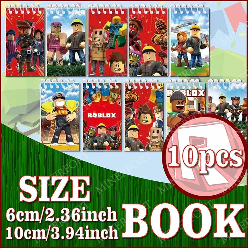 Roblox-Thema, Zeichentrickfigur, Notizbücher, Muster, Dekorieren, Schreibwaren, Studentenbedarf, Geschenke, Accessoires, tägliche Party – Detail 4