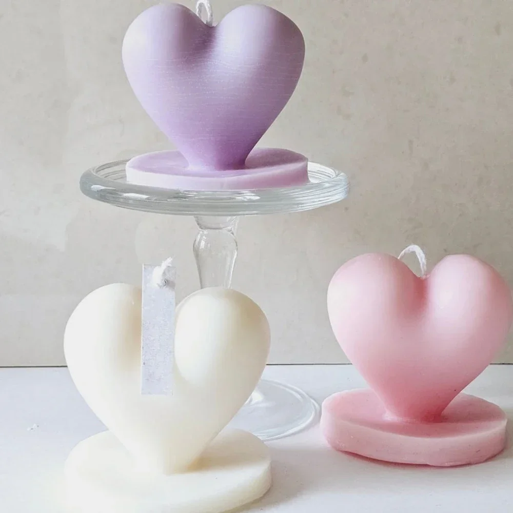 Herzförmige Duftkerze Silikonform DIY schöne Rose Kugel Harzform Blume Gips machen Werkzeug Handwerk Geschenke Home Decor