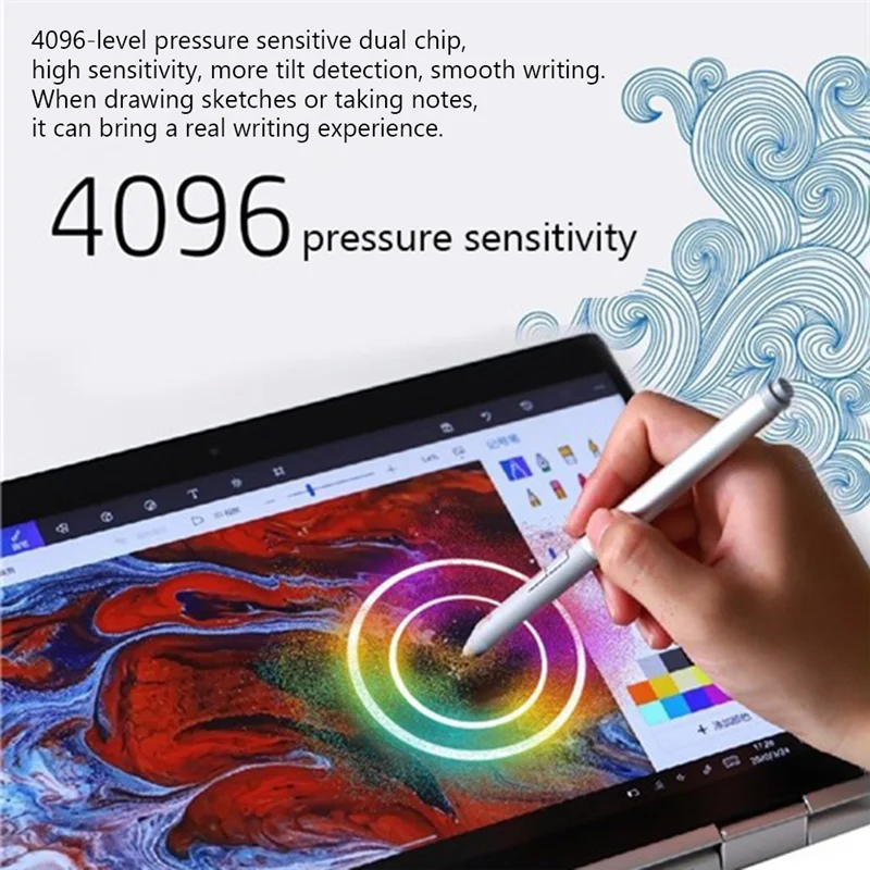 #507R 4KL69AA Rechargeable Stylus Pen for HP EliteBook X360 1030 G2 G3 G4 (Silver gray)