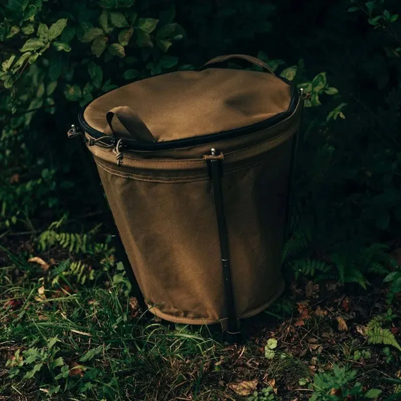 

Outdoor Multifunctional Garbage Bin Lightweight Collapsible Oxford Cloth Storage Round Bin Ultralight Outdoor Storage Organizer
