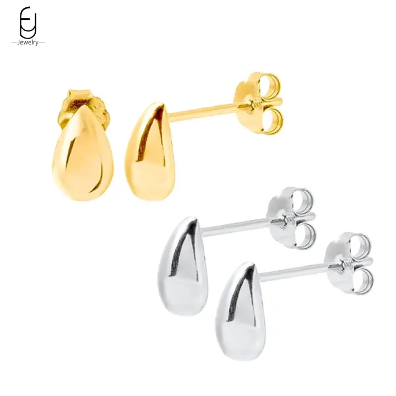 

925 Sterling Silver Needle Simple Small Water Drop Stud Earrings for Women Fashion Piercing Earrings Party Fine Jewelry Gifts